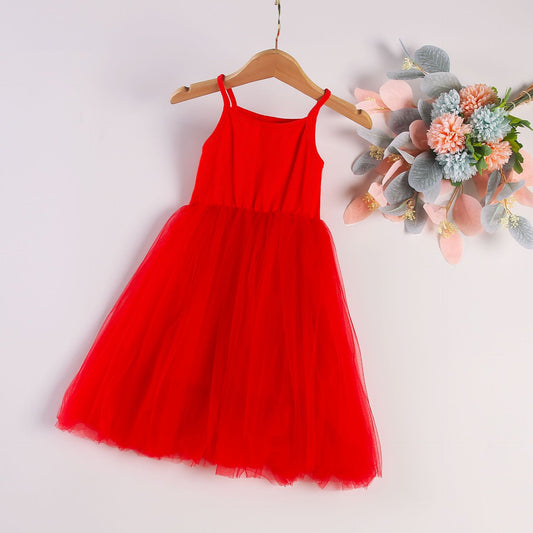 Children's Dress with Tulle Straps