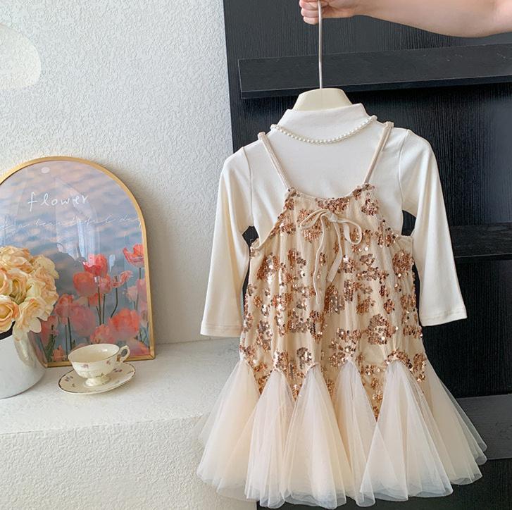 Lentejuelas y Tul Children's Dress