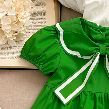 Green Bow Children's Dress