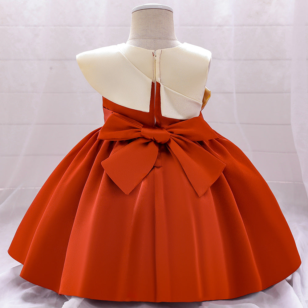 Satin Bow Children's Party Dress