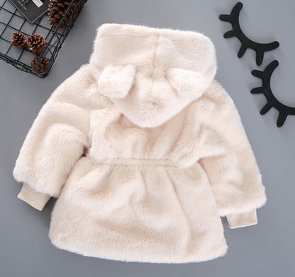 Children's Women's Plush Bow Coat