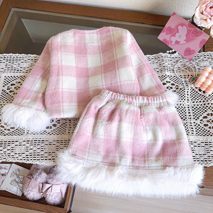 Pink Fur Girls' Infant Set