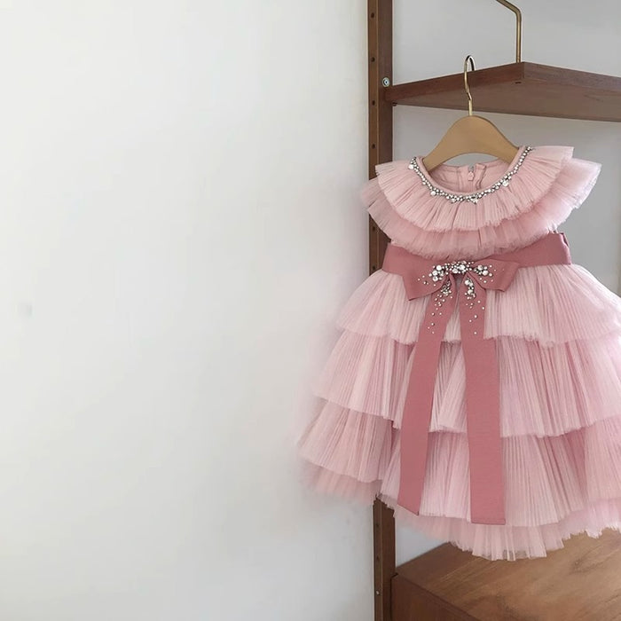 Children's Tulle Dress with Shiny Bow