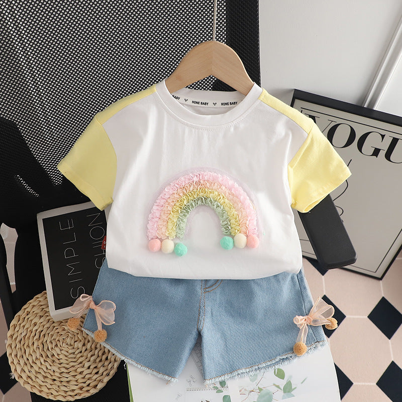 Children's Rainbow and Jeans Set