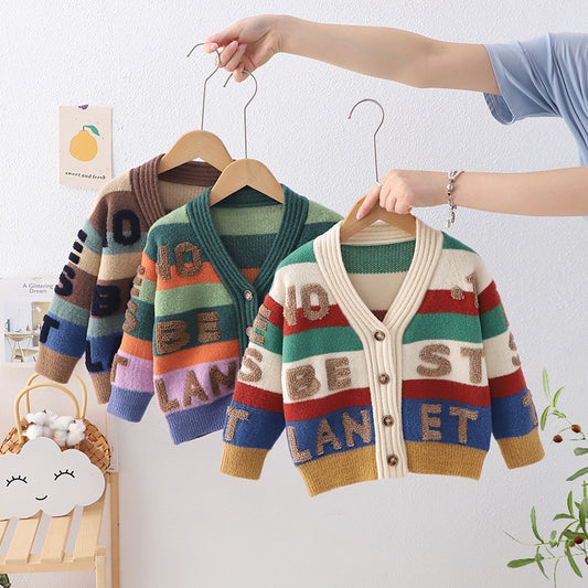 Children's Cardigan Knitting Letters