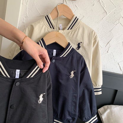 Children's Jacket with Stripes and Pockets