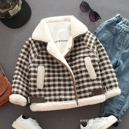 Plush Plaid Children's Jacket