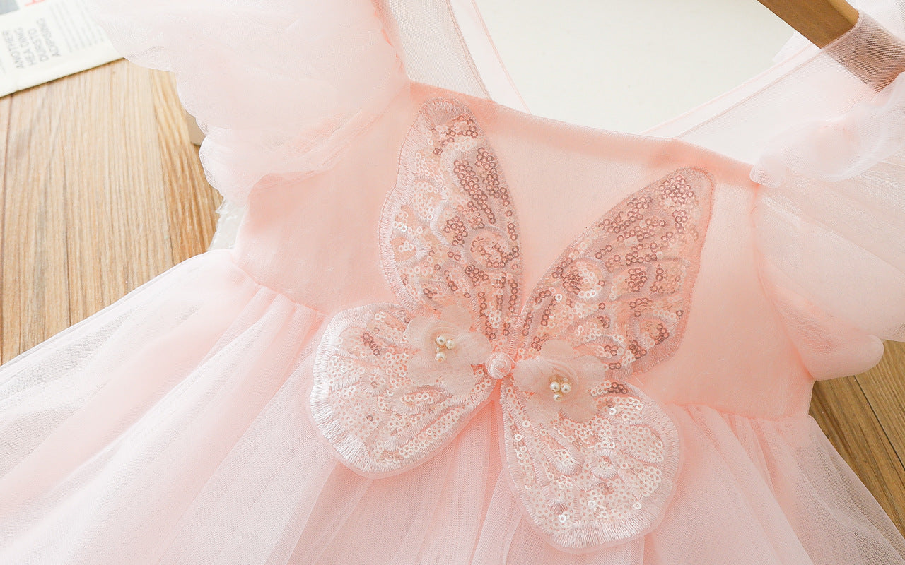 Children'sButterfly Wing Tulle Children's Dress