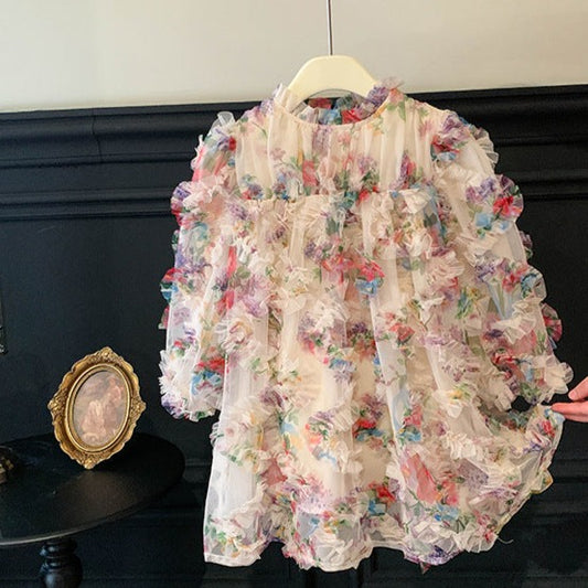 Floral Tulle Children's Dress