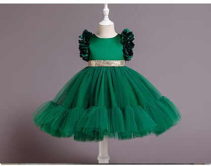 Puff Sleeve Tulle Party Dress