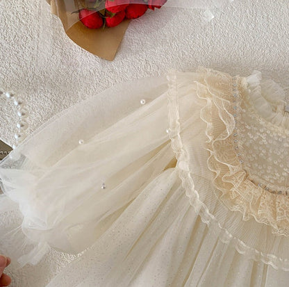 Children's Tulle Lace and Glitter Dress