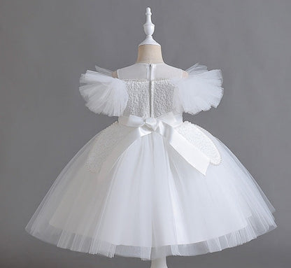 Puffy and Flower Children's Party Dress