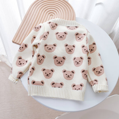 Children's Bear Face Cardigan