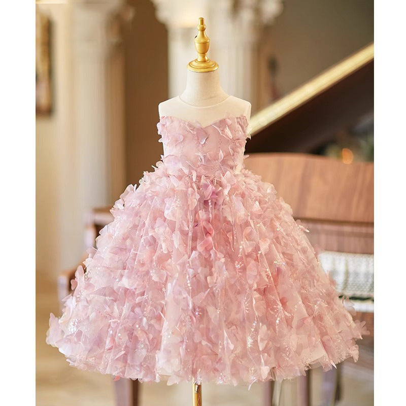 Pink Flower Children's Party Dress