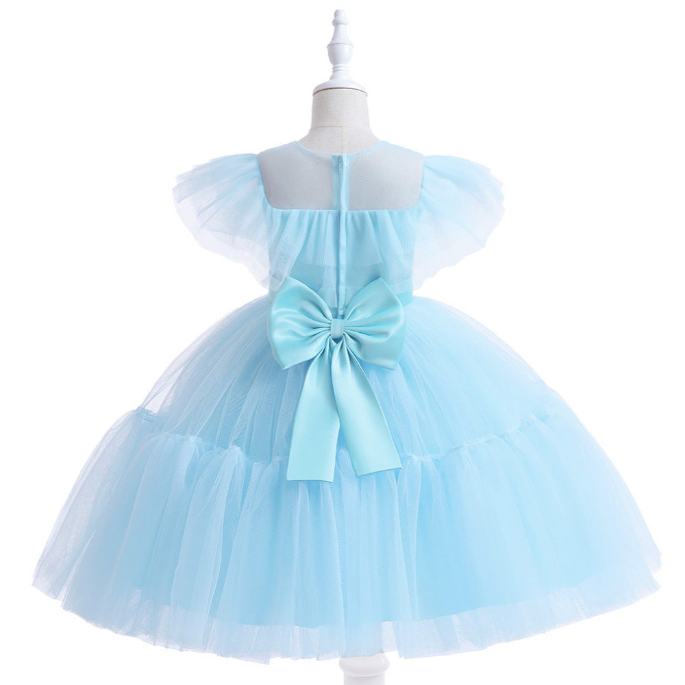 Children's pleated tulle dress