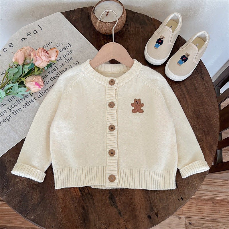 Women's Children's Knitted Teddy Bear Coat