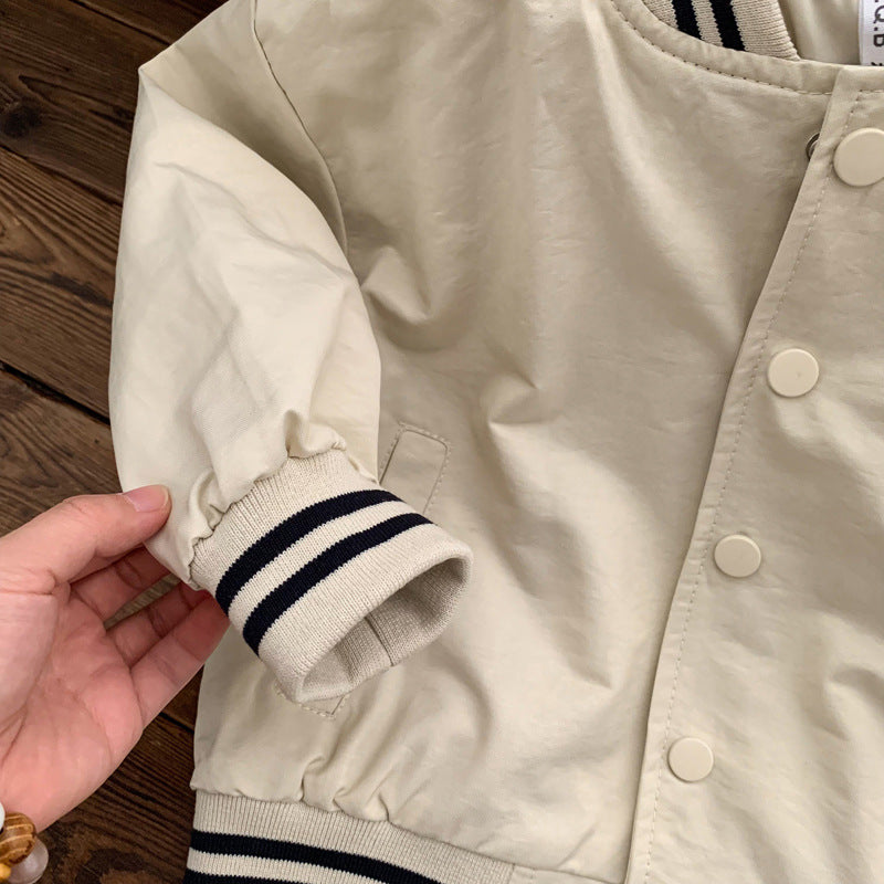 Children's Jacket with Stripes and Pockets