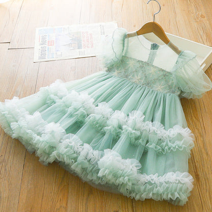 Children's Dress Tulle Glitter Ruffles