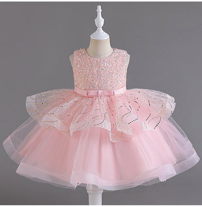 Shiny Tulle Lace Party Dress