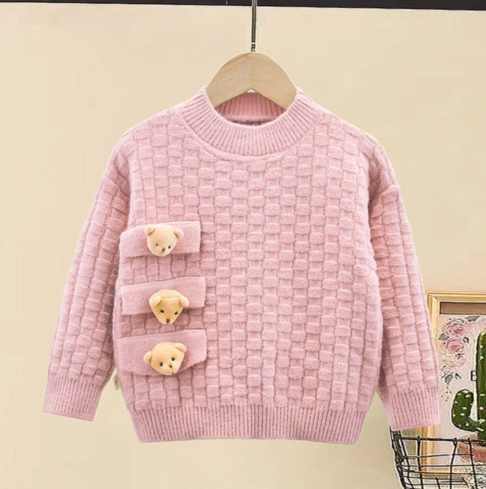 Women's Children's Blouse Knitted Teddy Bears