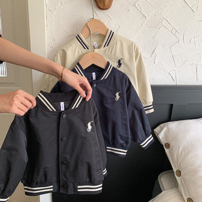 Children's Jacket with Stripes and Pockets