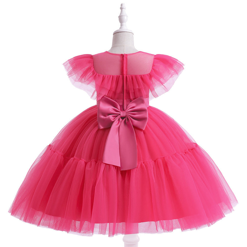 Children's pleated tulle dress