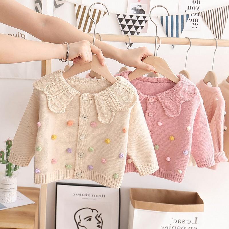 Children's Polka Dot Collar Cardigan