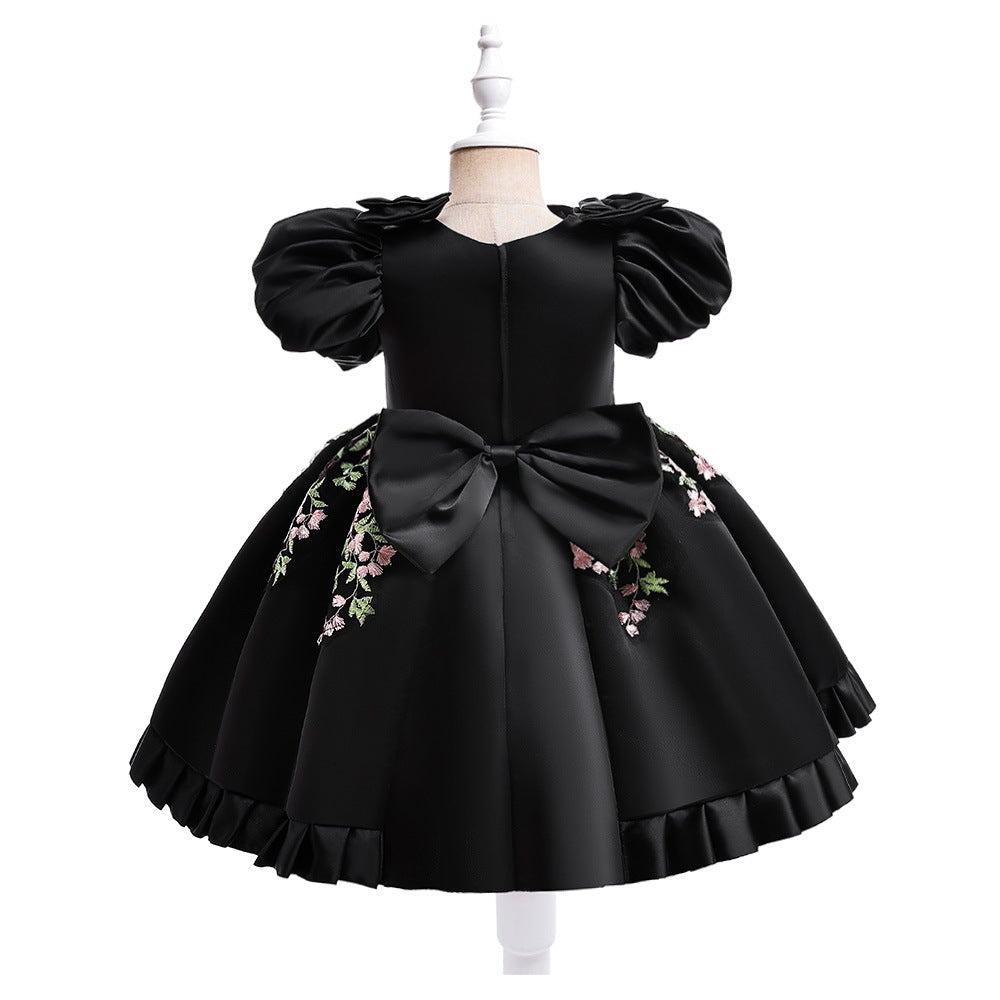 Children's Flower and Bow Party Dress