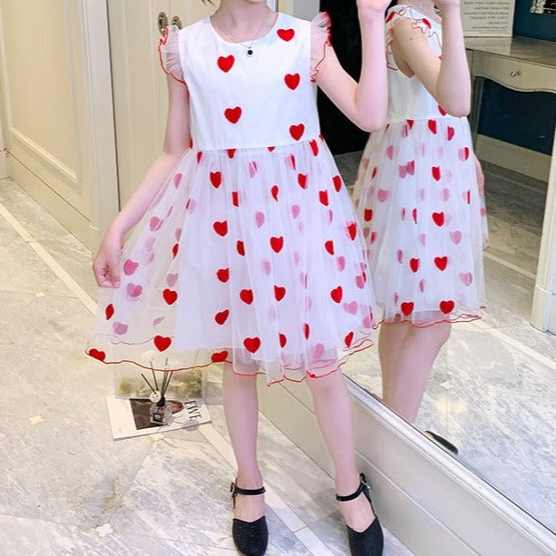 Little Hearts Tulle Children's Dress