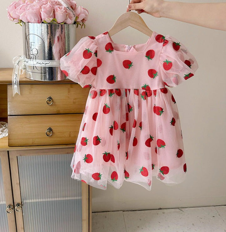 Children's Strawberry Tulle Dress