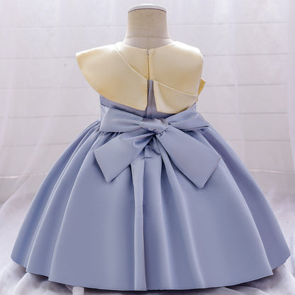 Satin Bow Children's Party Dress