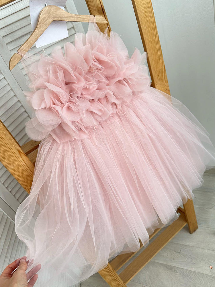 Tulle Flowers Children's Party Dress