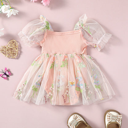 Floral Bow Infant Bodysuit