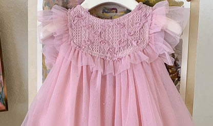 Children's Tulle Ruffles and Flowers Dress