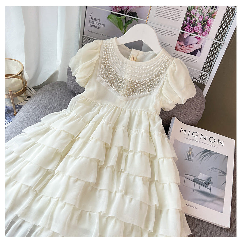 Children's Pearls Layered Dress