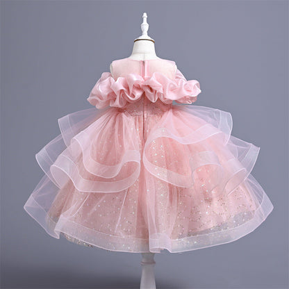 Children's Party Dress Tulle Sequins