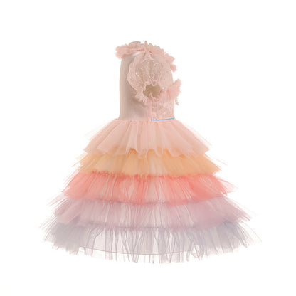 Children's Party Dress Tulle Colors Bow