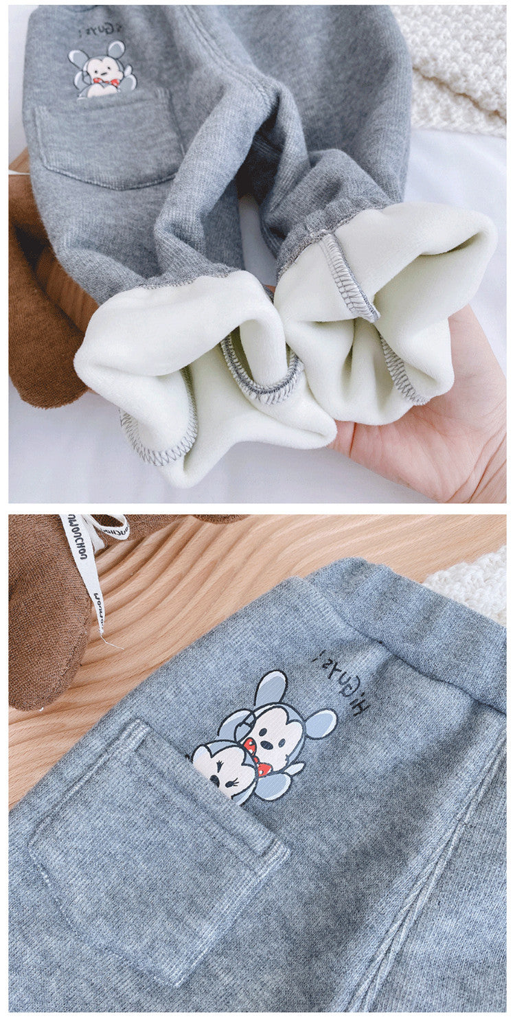 Children's Pants with Teddy Bear Pocket