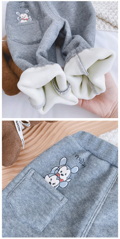 Children's Pants with Teddy Bear Pocket