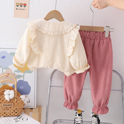 Women's Children's Set Bow Buttons