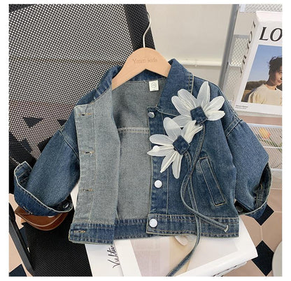 Children's Floral Jeans Jacket