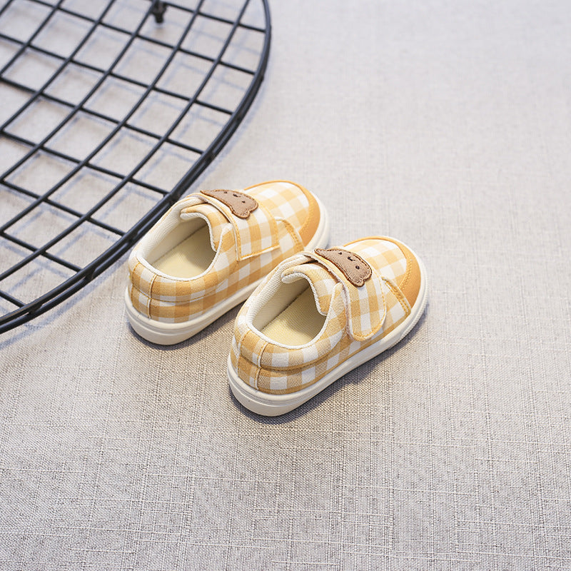 Bear Checkered Children's Sneakers