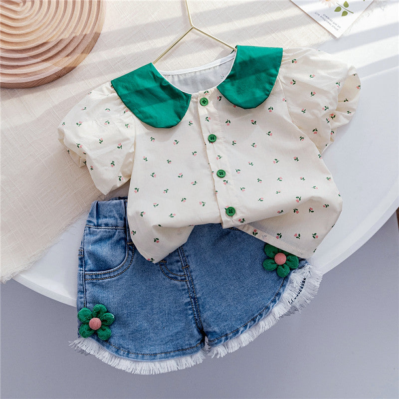 Girls' Summer Infant Set Little Flowers