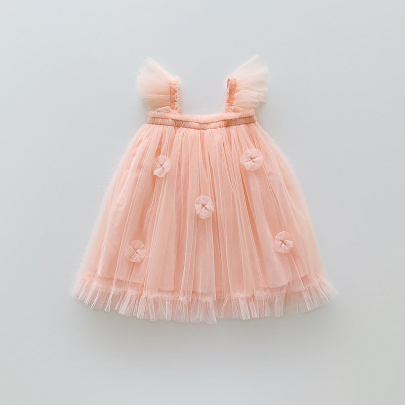 Children's Tulle Dress with Flowers