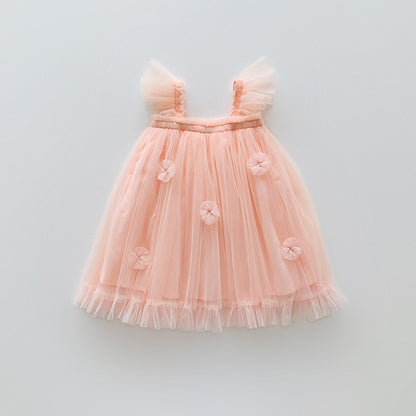 Children's Tulle Dress with Flowers