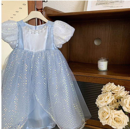 Children's Blue Sequin Dress