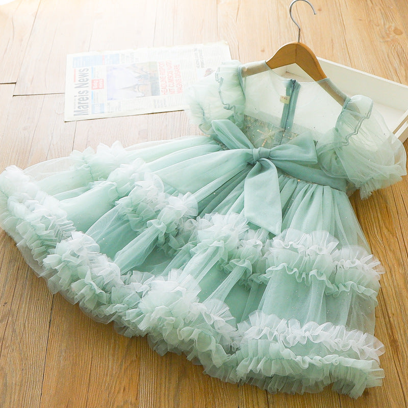 Children's Dress Tulle Glitter Ruffles