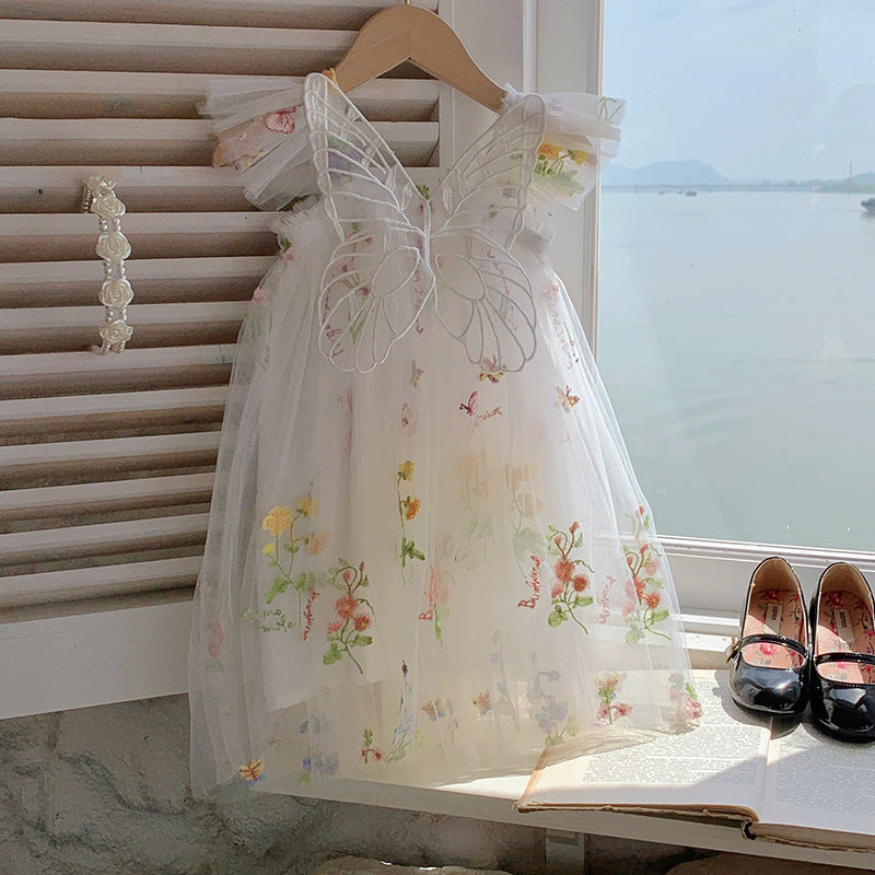 Children's Floral and Wing Dress