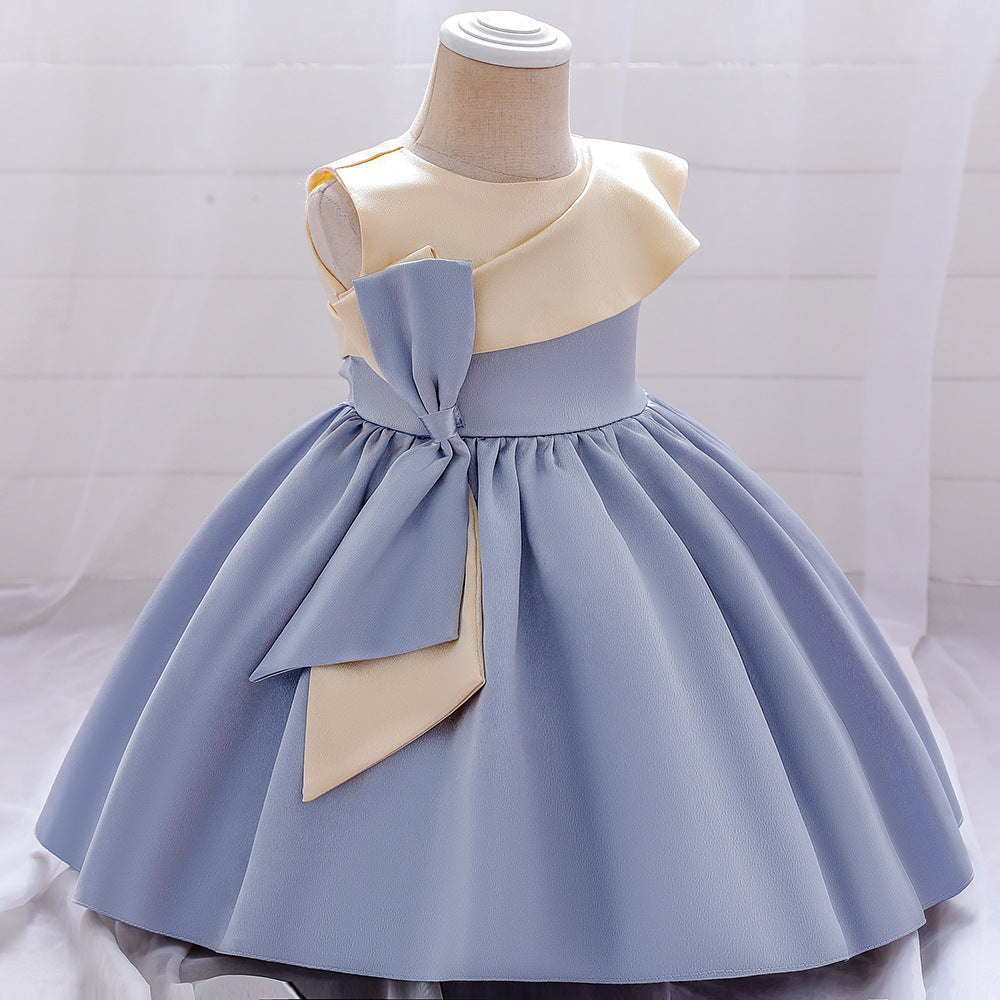 Satin Bow Children's Party Dress