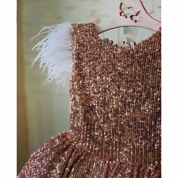 Sequins and Feathers Party Dress